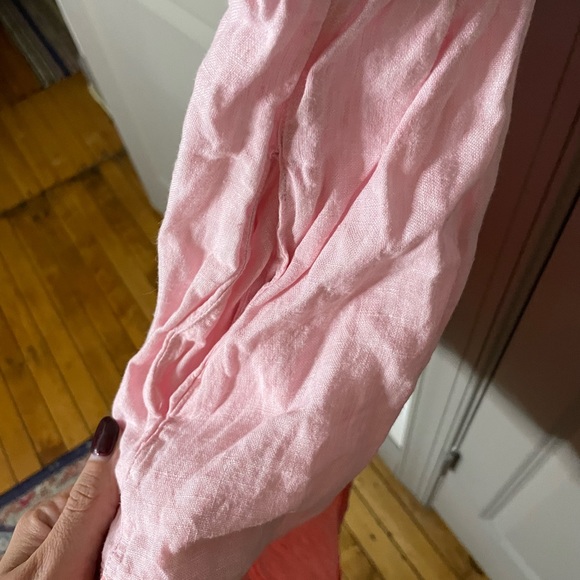 Blue and Pink Linen Dress - Picture 4 of 5
